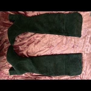 Over the Knee Black Suede Boots